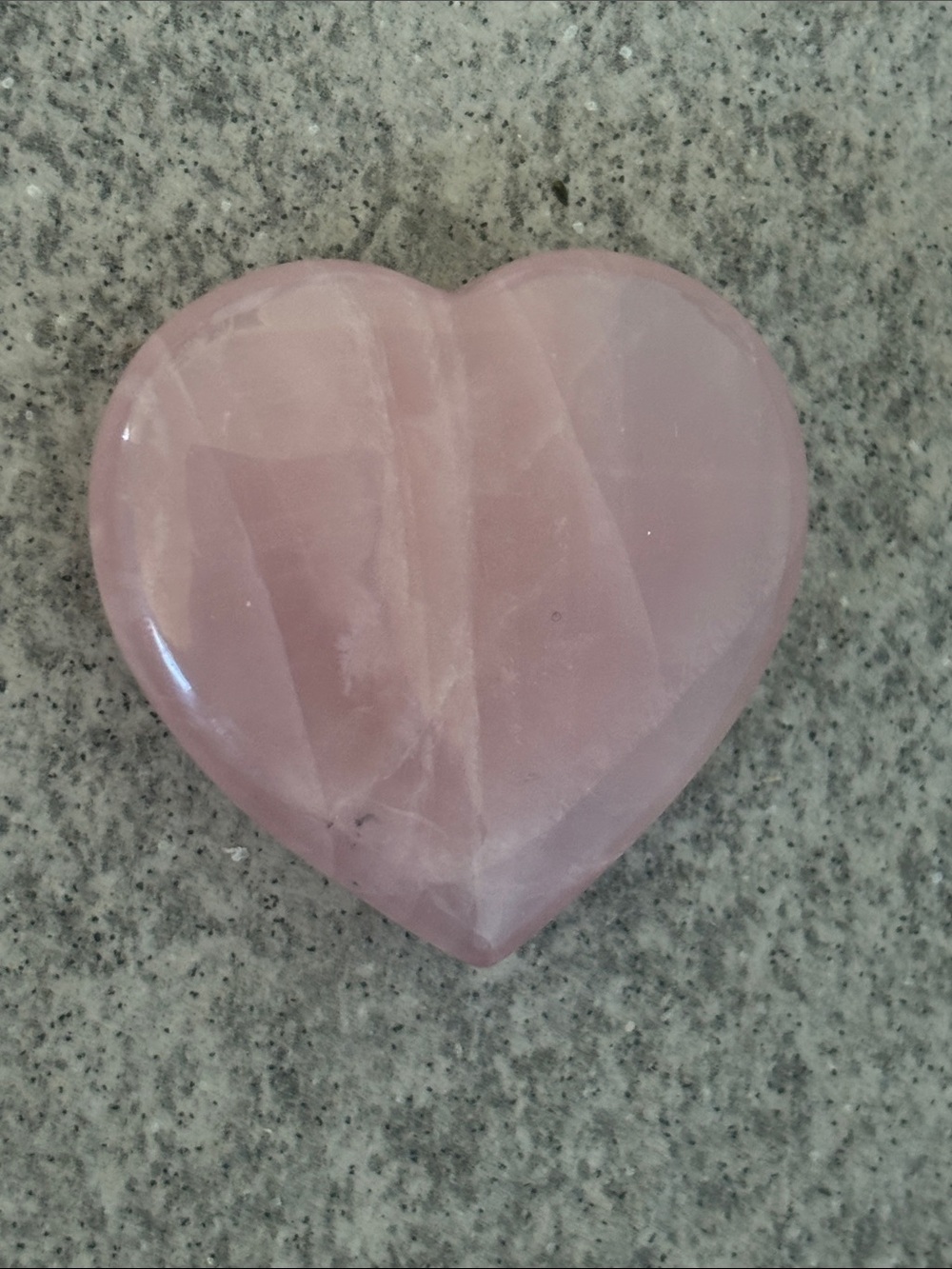 1.5” Rose Quartz Heart touchstone - Pink Heart